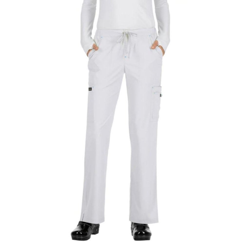 KOI™ 731 Women's Holly 8-Pocket Cargo Scrub Pant - White